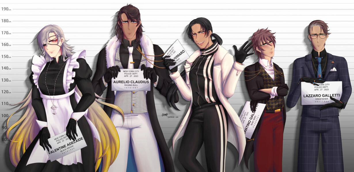 Valentine, Aurelio, Camilo, Santino, Lazzaro [OC]